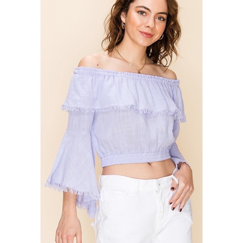 🌀🦋BELLE SLEEVE CROP TOP!🦋